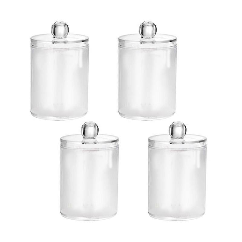4 Pack Holder Dispenser,10 Oz Clear Plastic Jar Containers