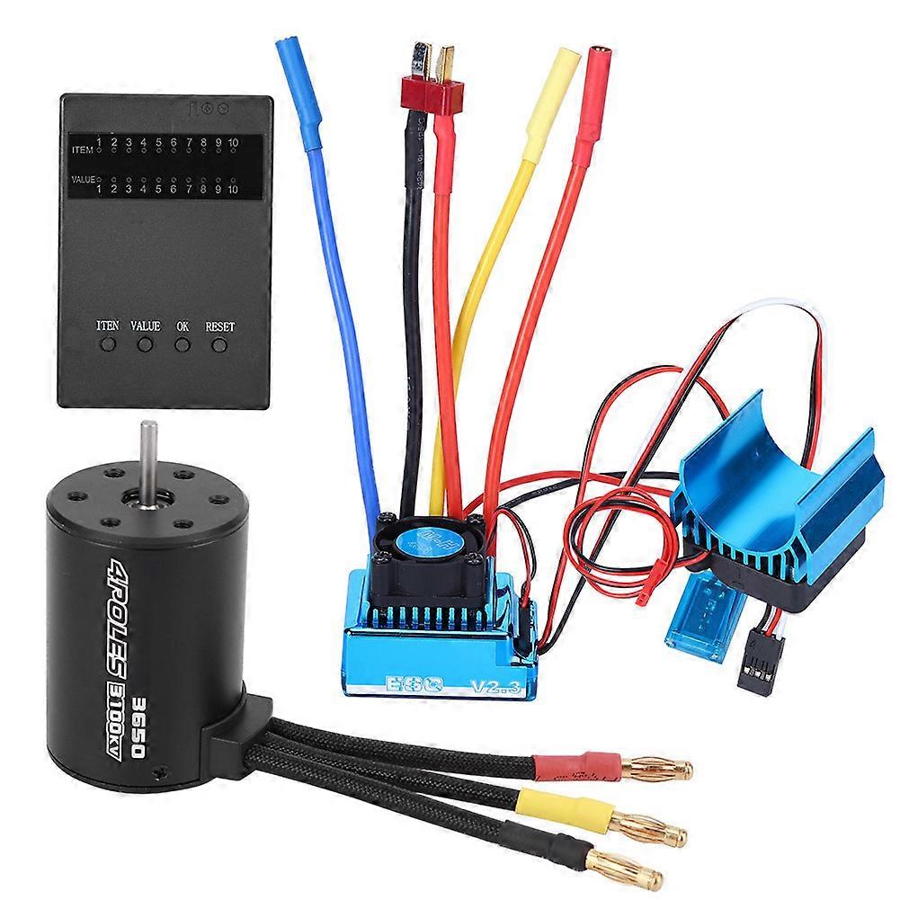 3650 Motor 3100KvBrushless ESC Dissipatore di calore Program Card Set per 1/10 RC Car (45A)