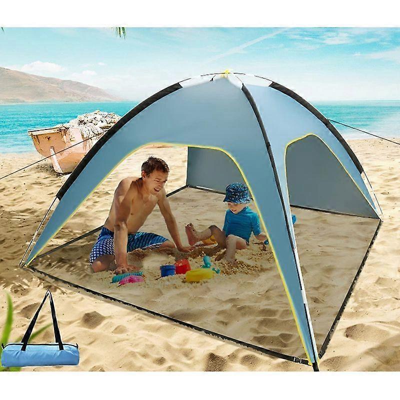 Lebanghui Beach shell, UV protection 50+ beach tent with removable floor, 4 person XXL beach tent for the beach, garden, camping and picnicking