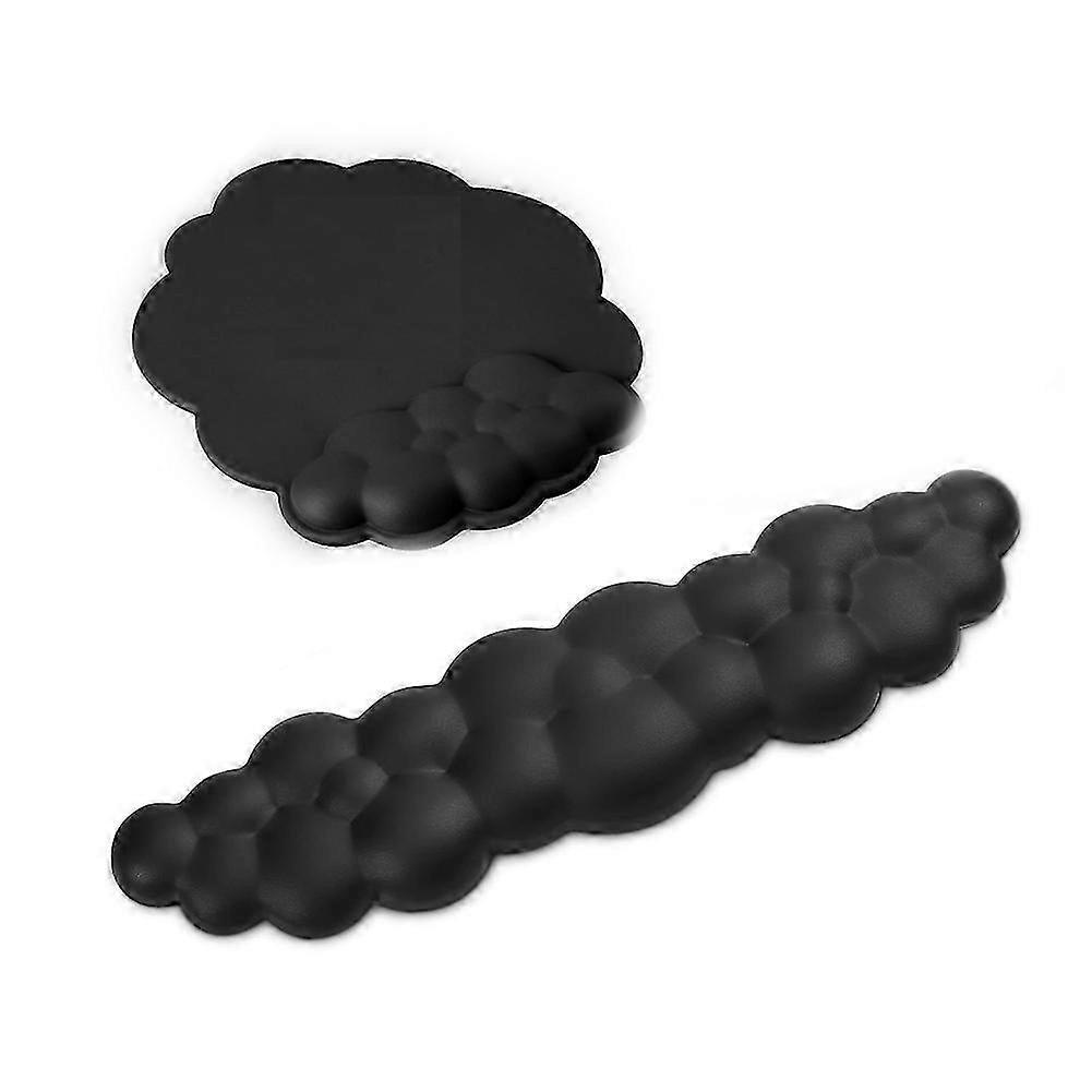 Ergonomic Cloud Wrist Rest Kit for Keyboard & Mouse - Black