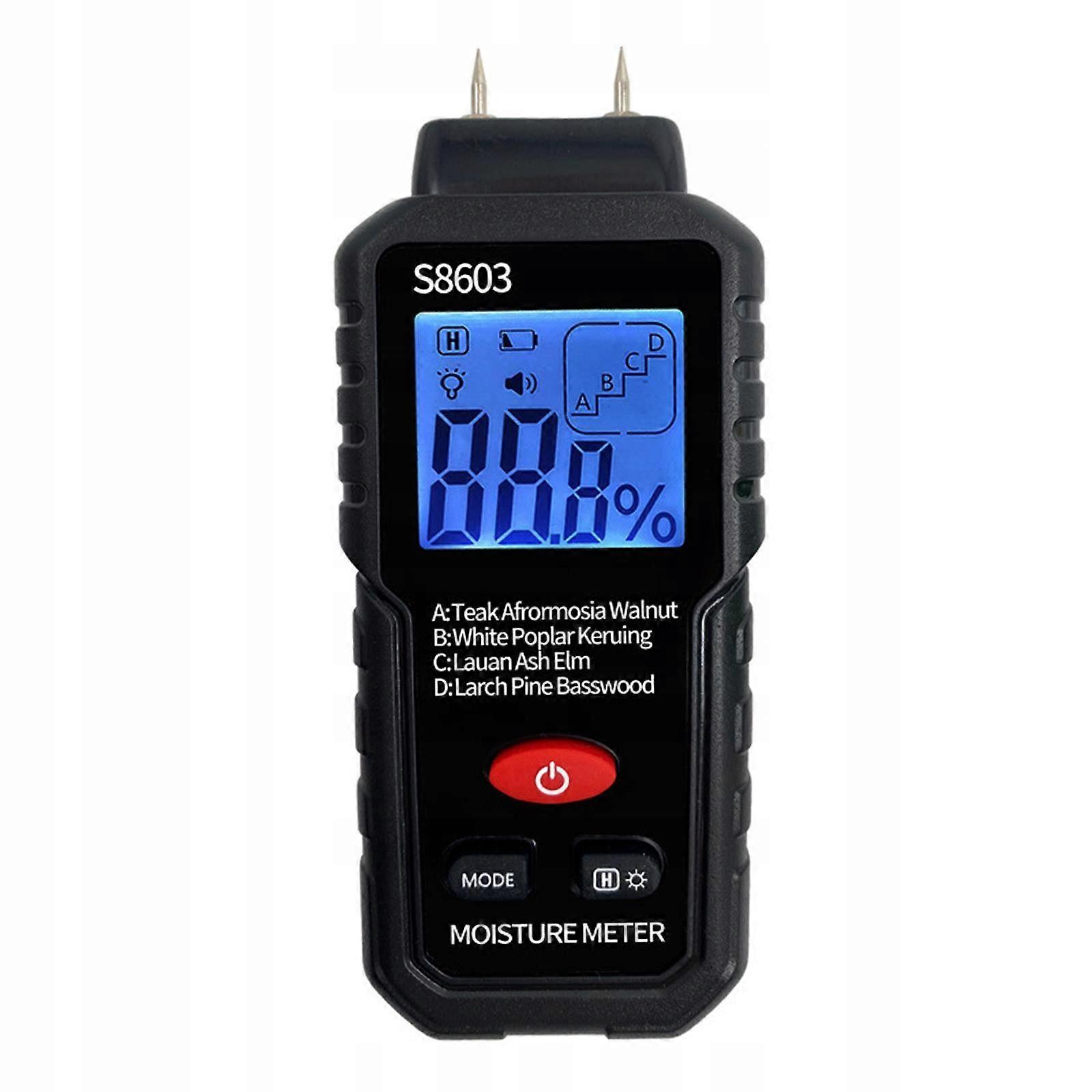 Wood Moisture Meter Two Pin Automatic Shutdown Woodwork Hygrometer Device