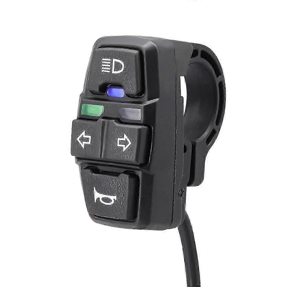 Ebike ضوء التبديل + القرن وتحول ضوء التبديل دراجة كهربائية ذكي الدراجة الجبلية DIY الملحقات ، 48v