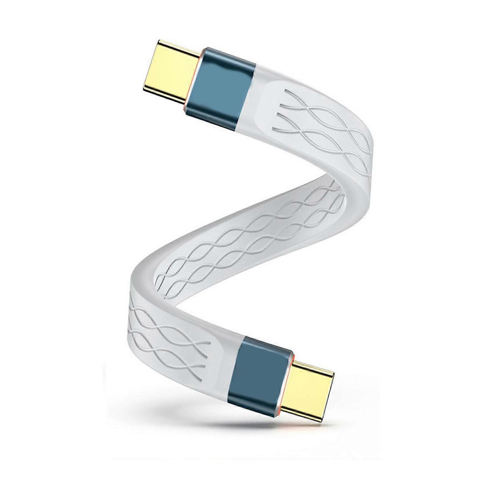 8K Short Charging Cable 240W Power Delivery 13cm Flexible Design with E Mark Technology for High Performances Devices Grey