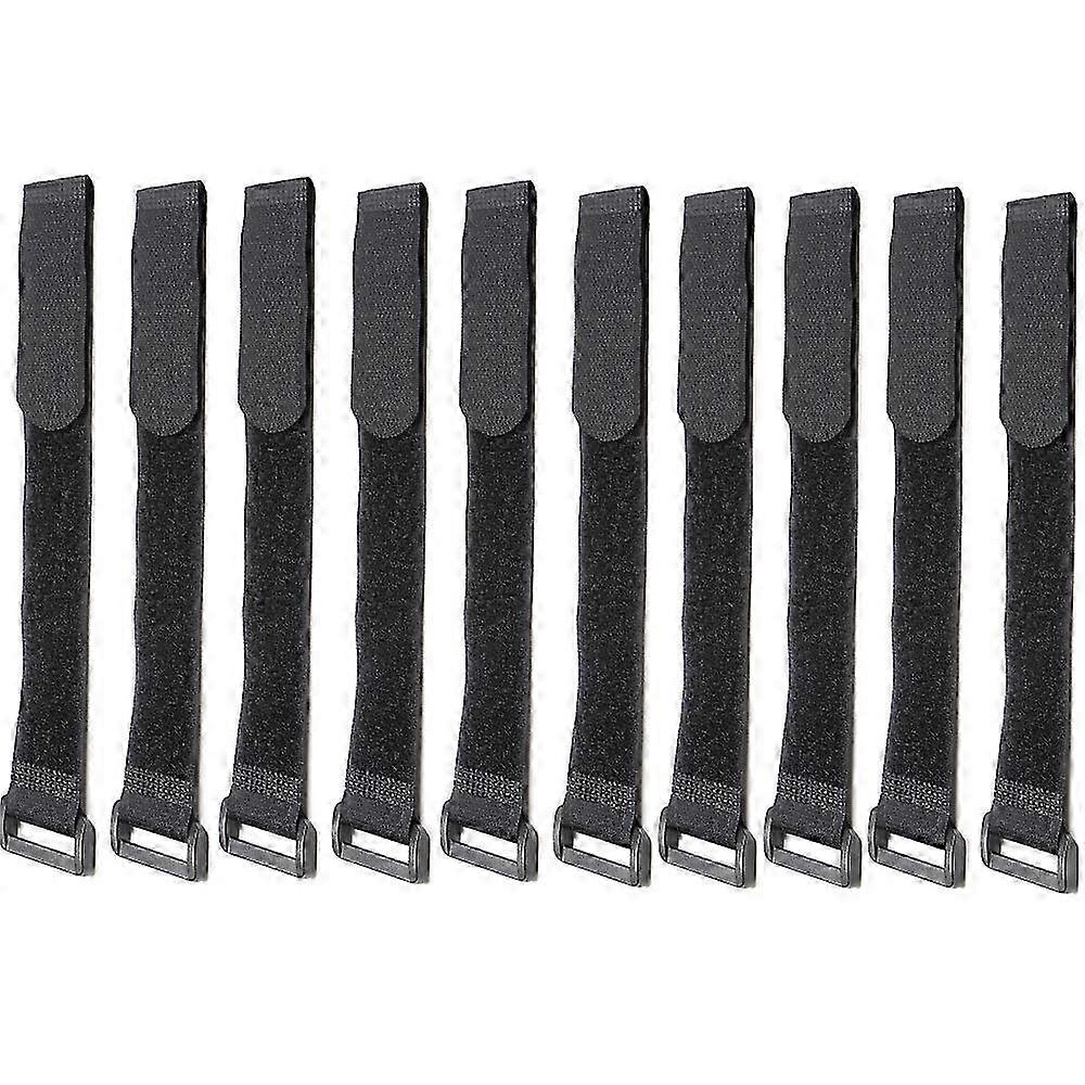 Reusable Hook and Loop Tapes with Reverse Buckle, Pack of 10