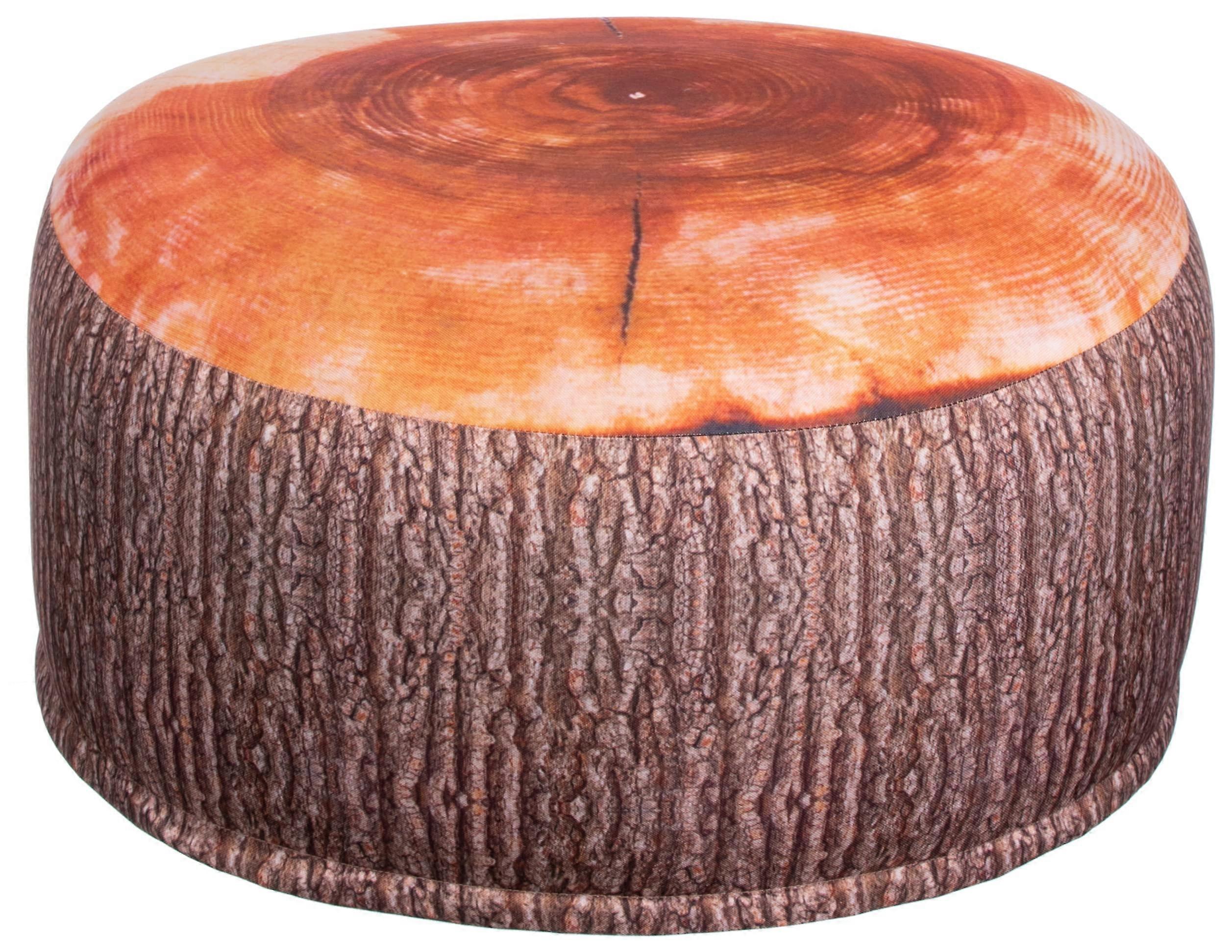 Outdoor Pouf Bean Bag for Indoor and Outdoor Use Inflatable Tree Trunk Design 55 x 25 cm Brown Ref: 3517