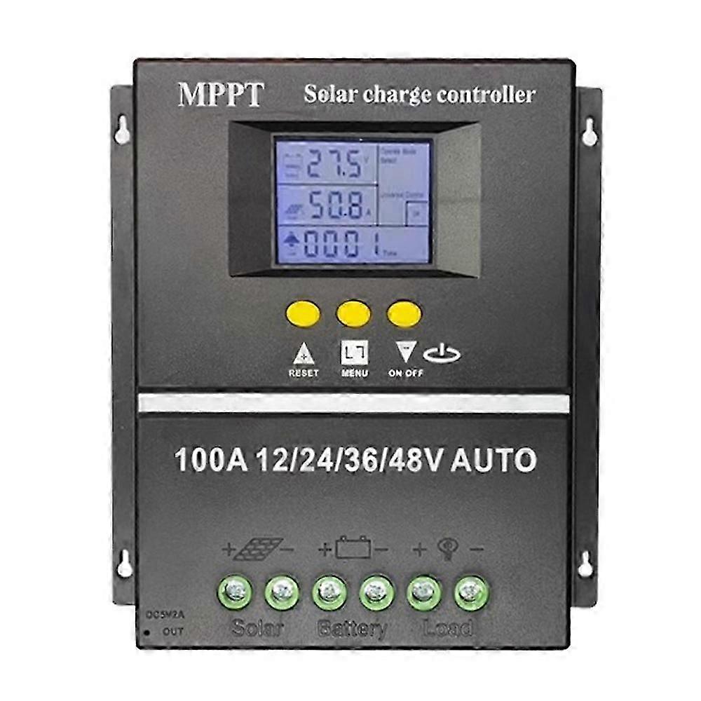Aodai 100A MPPT Solar Charge Controller for 12/24/36/48V Auto RV Acid Lithium Battery LCD Display Du