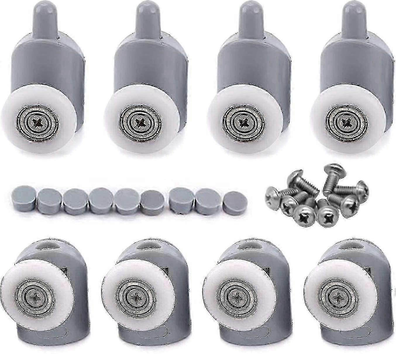 Duş Kapıları ve Banyo Sürgülü Kapılar için Uygun 23mm 8 Adet Makaralı Tekerlekler