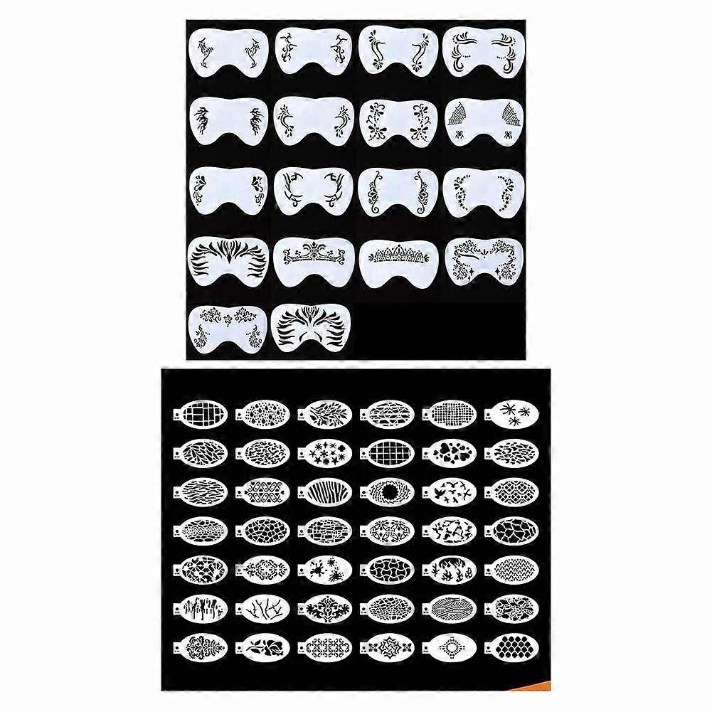 Face Painting Stencils Kit Reusable Multi-Design Templates for Parties Cosplay Events Easy Application for Kids Adults
