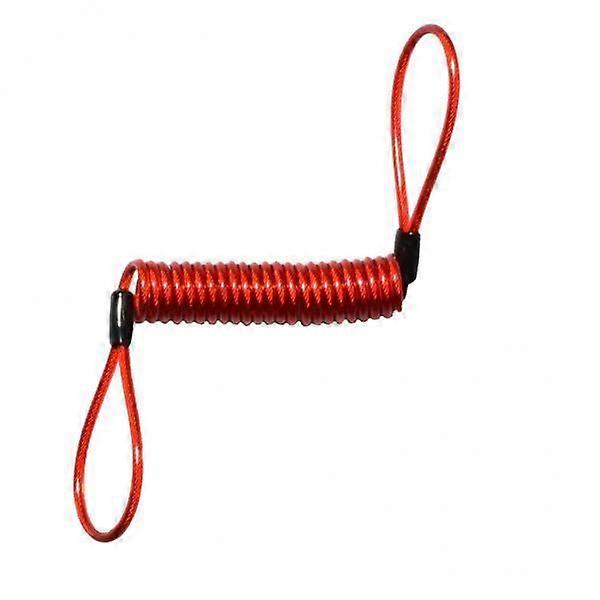 3x150cm Alarm Disc Lock Security Spring Reminder Cable Motorcycle Red