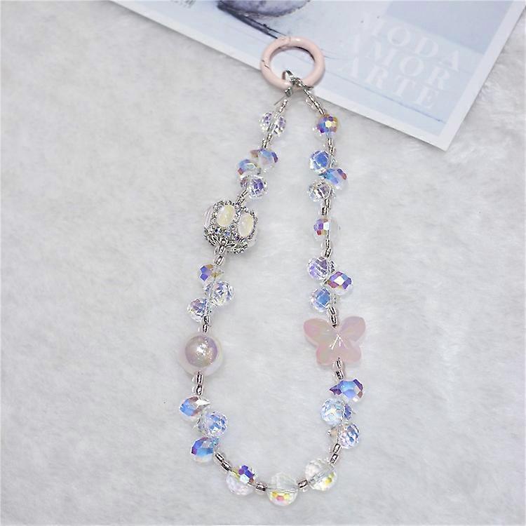 Cell Phone Lanyard 30cm Lantern Water Drop Beads Charm Phone Chain Wrist Strap