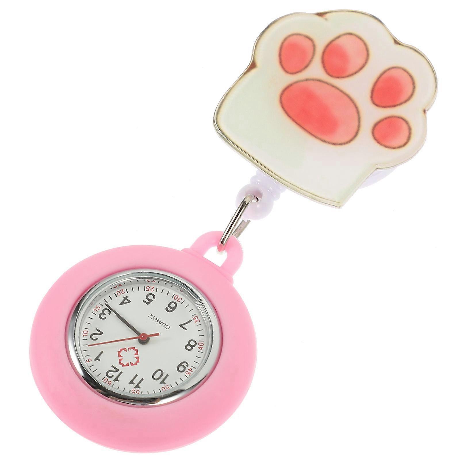 Luminous Nurse Pocket Watch with Cartoon Design Clip Movement for Medical Professionals – Stylish and Practical Accessory for Healthcare Workers