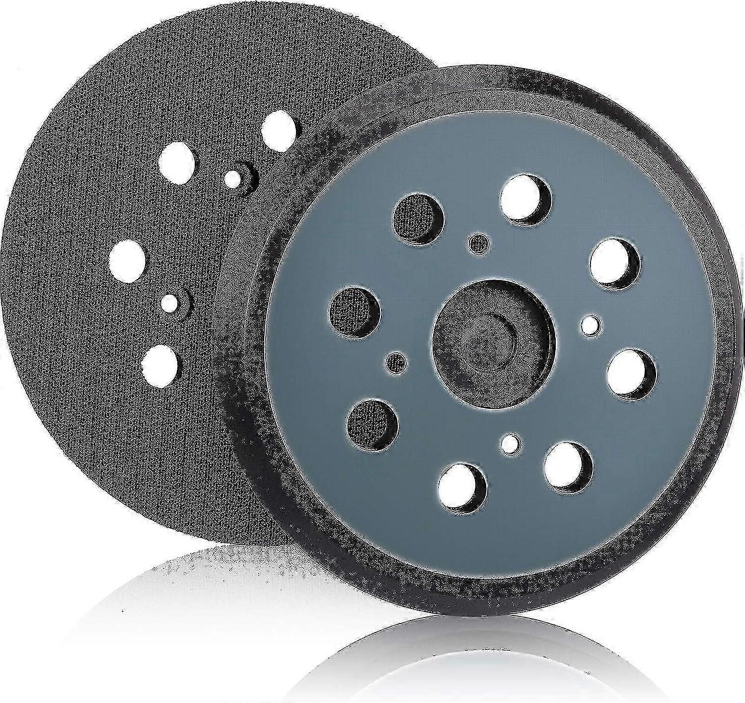 125mm 8-Hole Replacement Hook And Loop Orbital Sander Pads (2 Pieces, Blue)