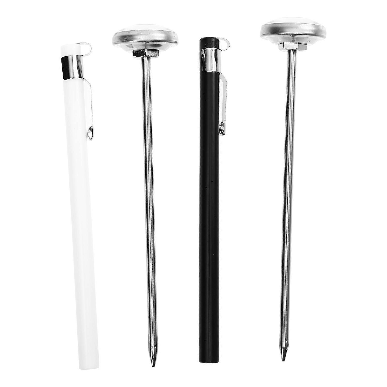 Food Thermometer 2PCS   Accurate Milk Water Coffee Temperature Measurement for Steaming & Frothing, Portable Design