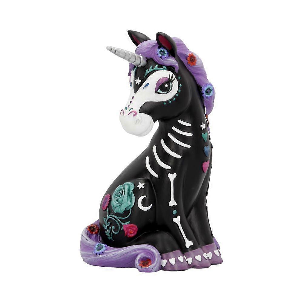 Sugarcorn Black Day Of The Dead Skeleton Unicorn Figurine