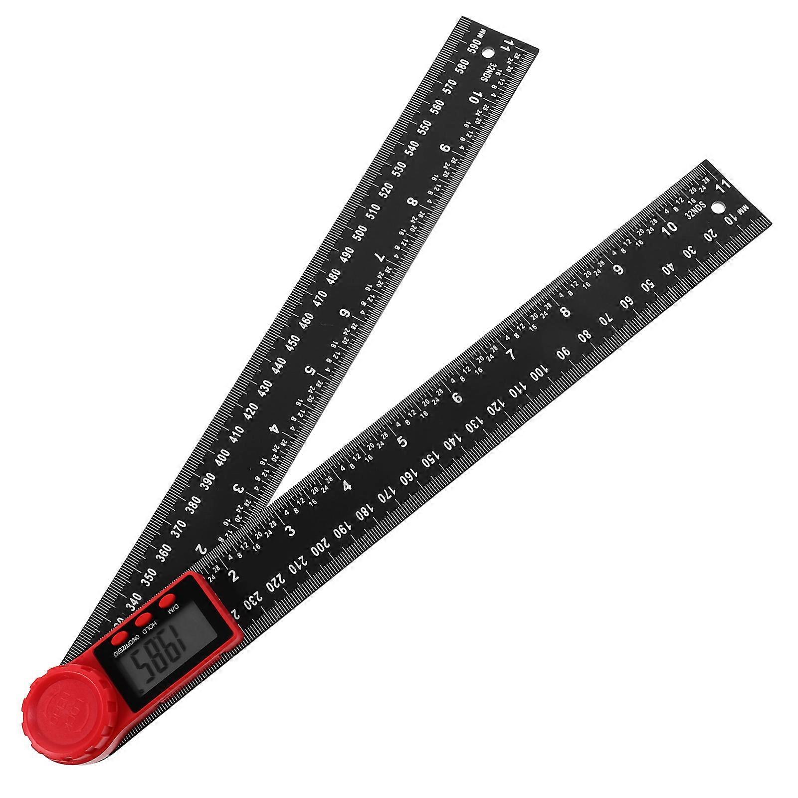 Multifunctional Angle Measuring Tool Digital Angle Workshop Use 31.90X3.50X2.20CM Black Color 1 Set