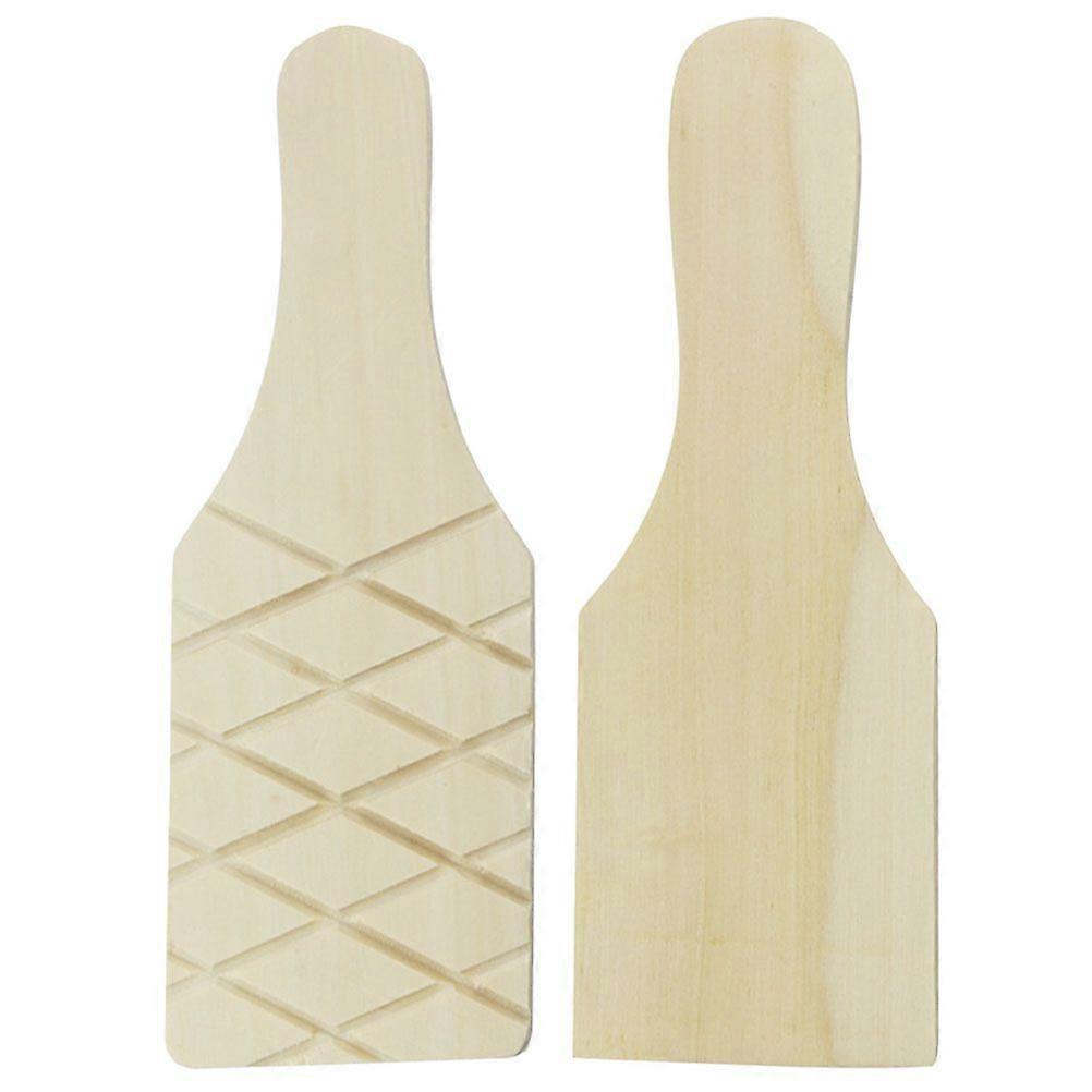 2pcs DIY Clay Paddle Tool Wooden Manual Clay Molding Plate Clay Modelling Tool