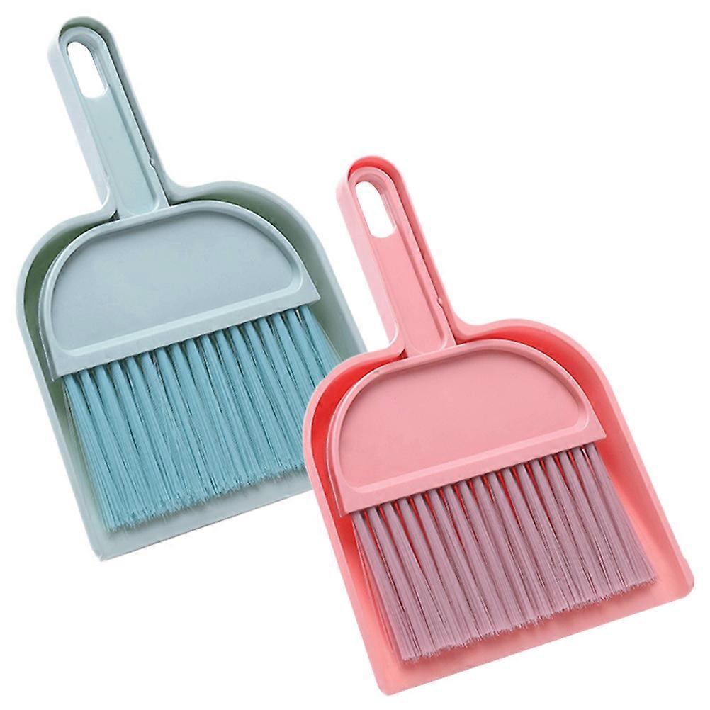 Mini Dustpan Brush Set with Broom – Portable Desktop Cleaning Kit for Home and Office – Efficient Dust Removal Tool and Pink