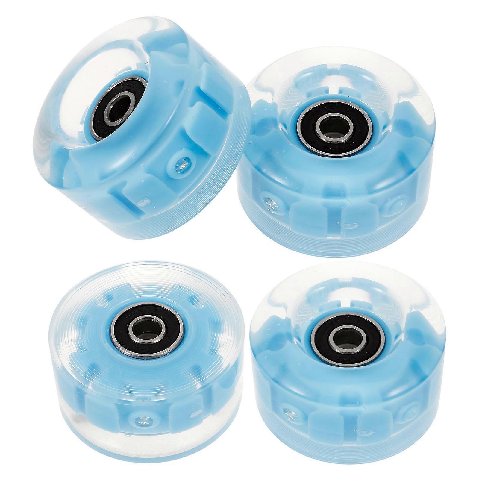 Flashing Skating Wheels Roller Skates Wheels for Ice Skates 4Pcs Set