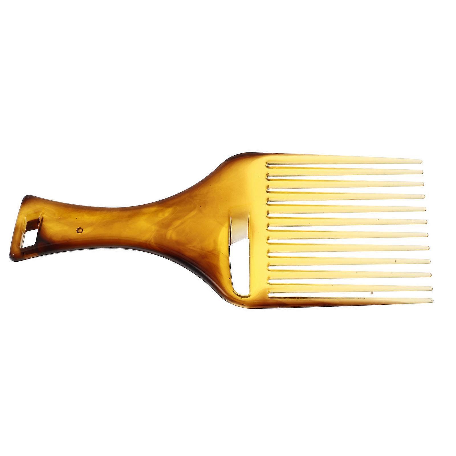 Wide Tooth Hair Comb Brown Amber Large Tooth For Curly Thick Medium Long Hair Styling Tools 1Pack