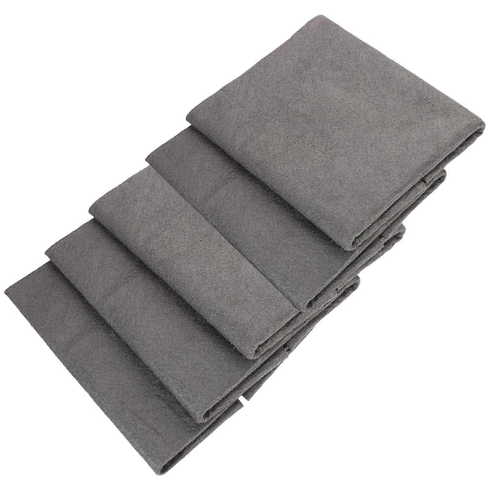 Serviettes absorbantes d’eau Torchon en fibre Torchon de cuisine Chiffon de nettoyage multifonctionnel absorbant gris foncé 30X30CM 5Pcs