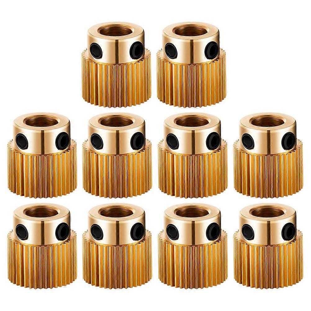 Brass Extruder Wheel 3D Printer Parts Gripping 3D Printing 1.1X1.1X1.1CM 10Pcs
