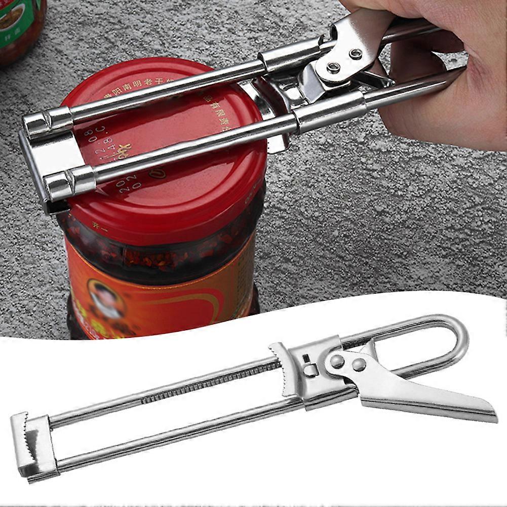 Stainless Steel Jar Opener for Weak Hands, Adjustable Jar Gripper Kitchen Bottle Opener for Seniors with Arthritis