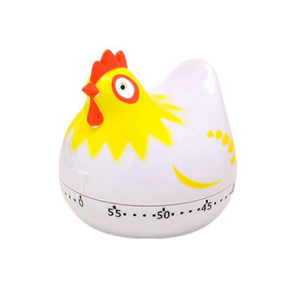 Mechanical Countdown Timer Kitchen Tool For Baking Cooking Reminder 6.5x6.6x6.7cm White 1Pc