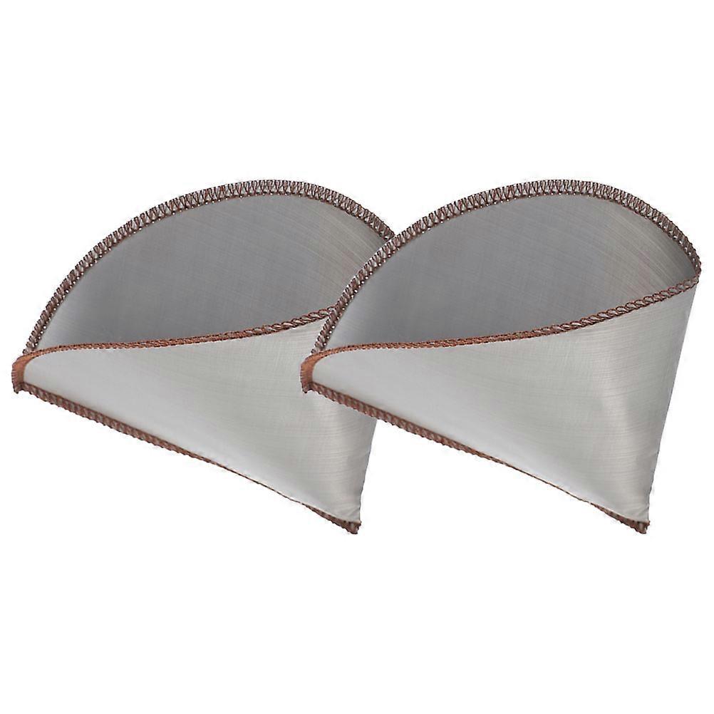 Metal Coffee Filter Mesh High Temperature Resistant Space-saving Design For 2Pcs