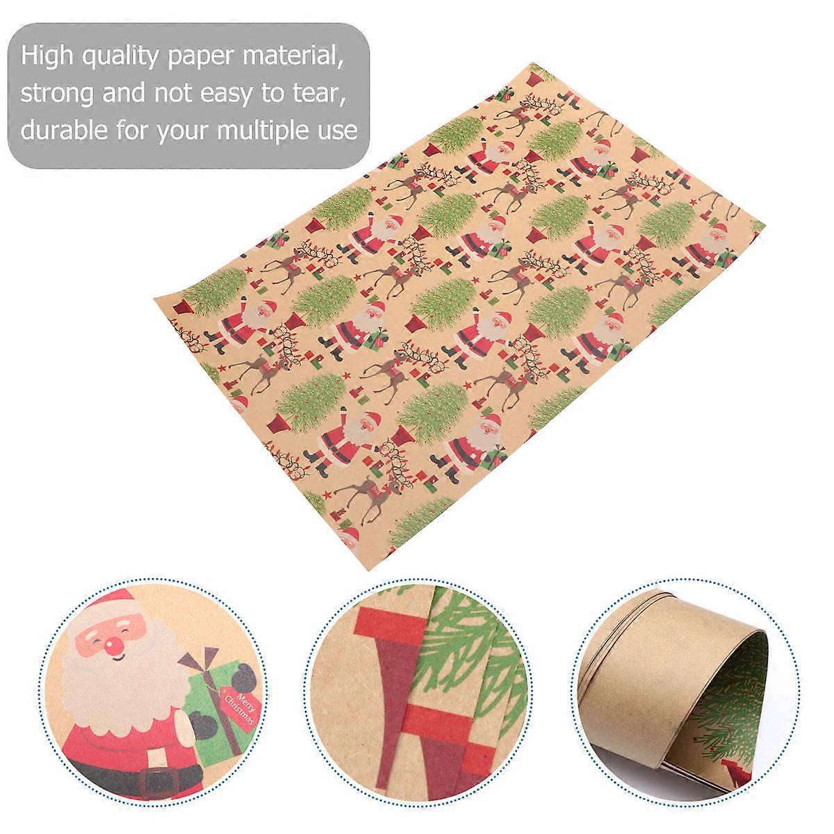 Rustic Wrapping Paper Party Multi-Colored 70x50x0.1Cm Decoration 10Pcs