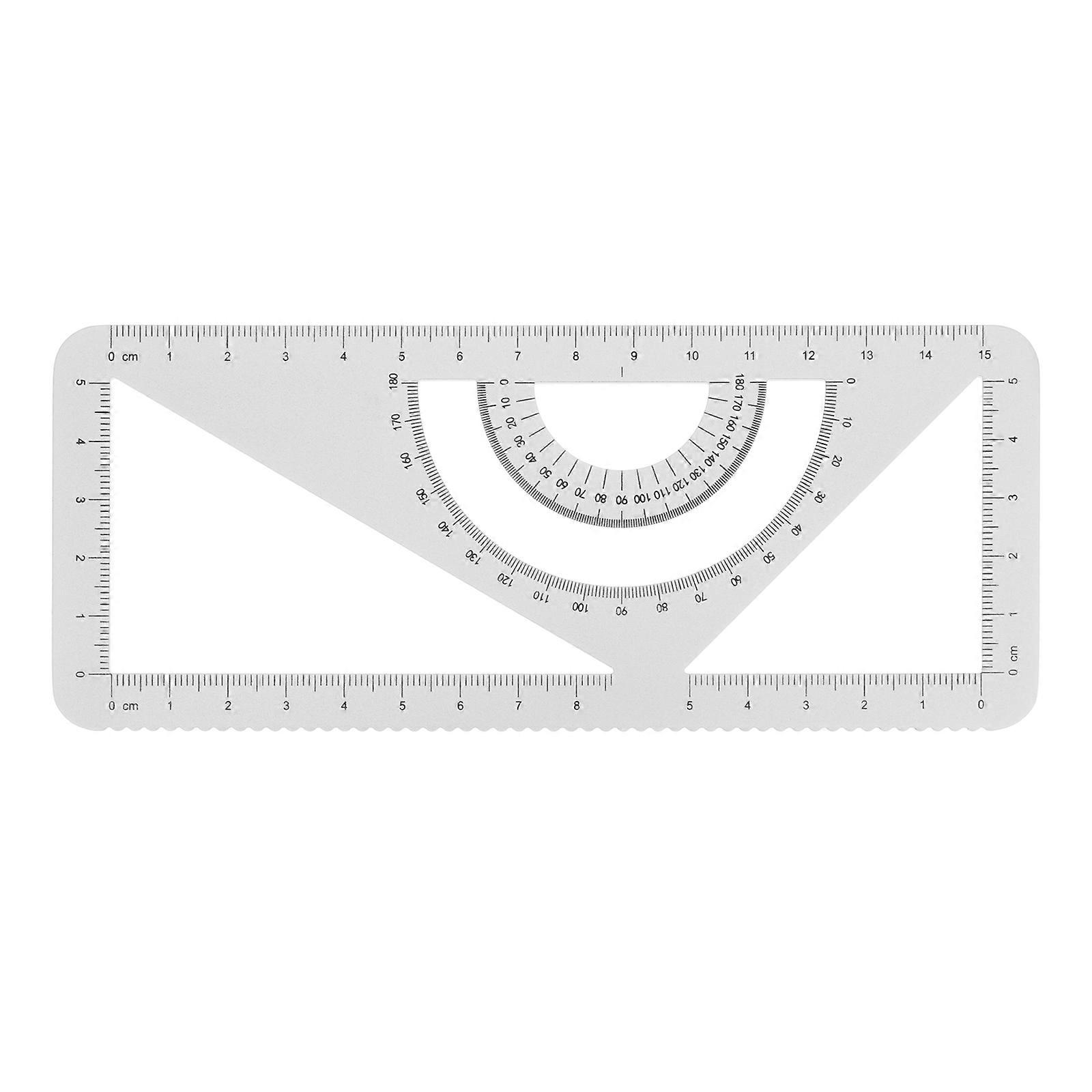Art Projects Geometry Ruler Set Protracting Measuring Triangle Straightedge 1Pack