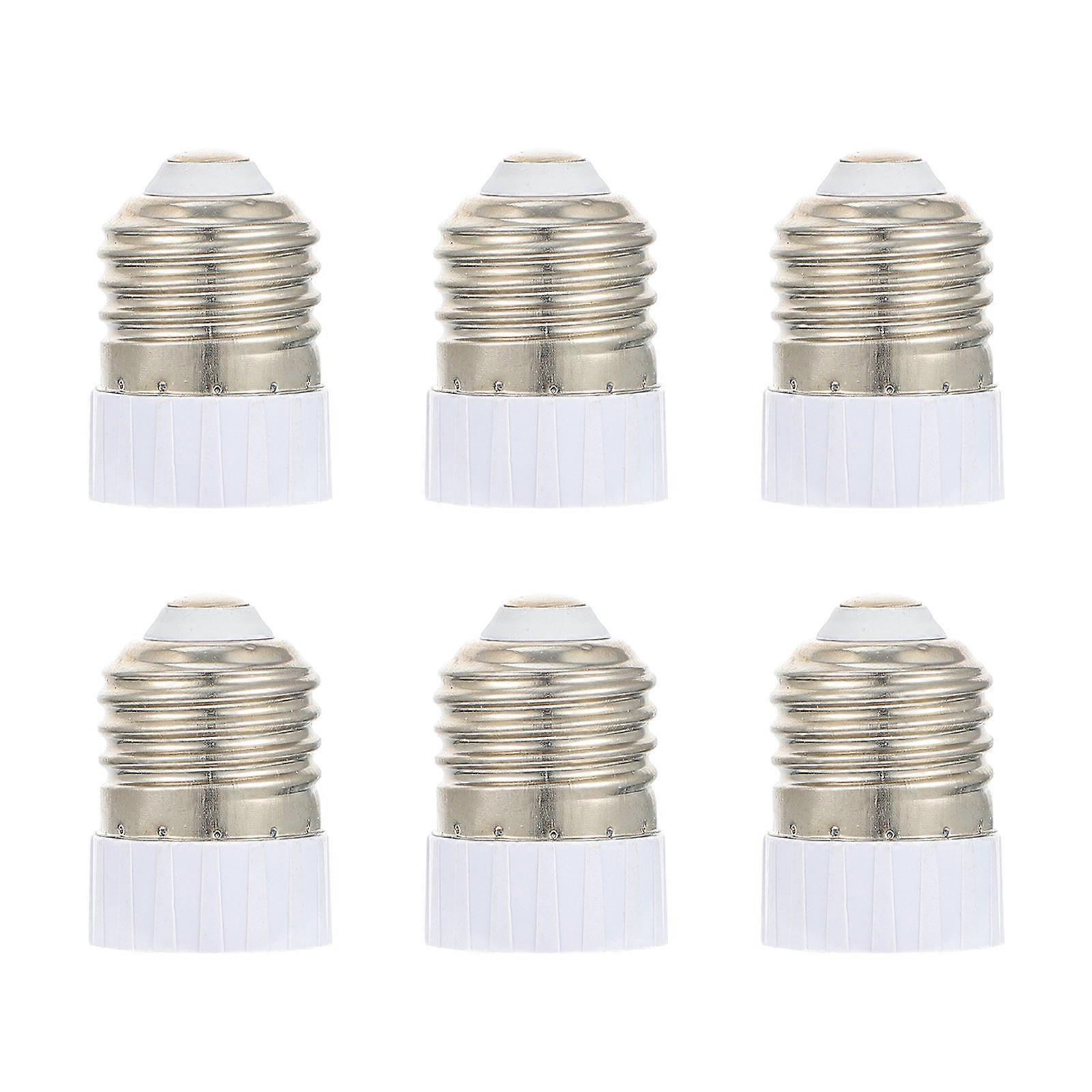 Lamp Socket Adapter E27 to MR16 Conversion Lamp Bulb Silver 6Pcs