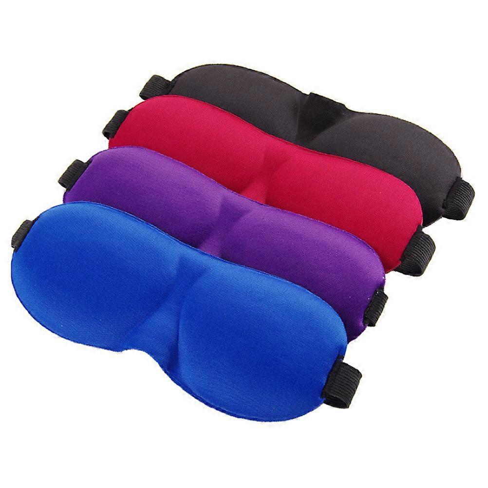4PCS Contoured Sleep Eye Masks for Comfortable Indoor, Outdoor & Camping Use – Blocks Light & Pressure with Adjustable Elastic Bands