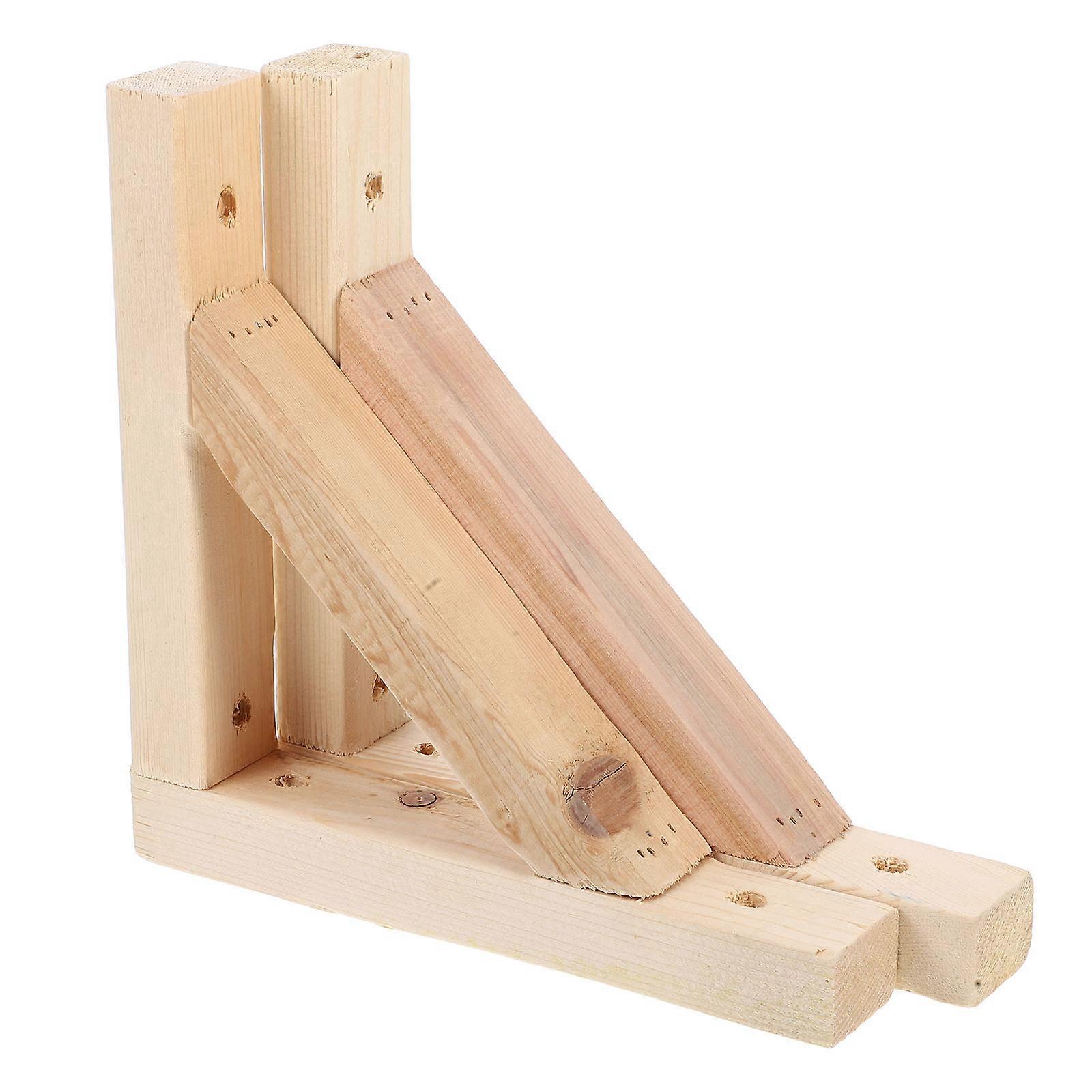 Wood Shelf Bracket Triangle Wooden Shelf Brackets Decorative Diy Wood Bracket Floating Shelf Supports Mounting Bracket Shelf Bracket Support 1Set