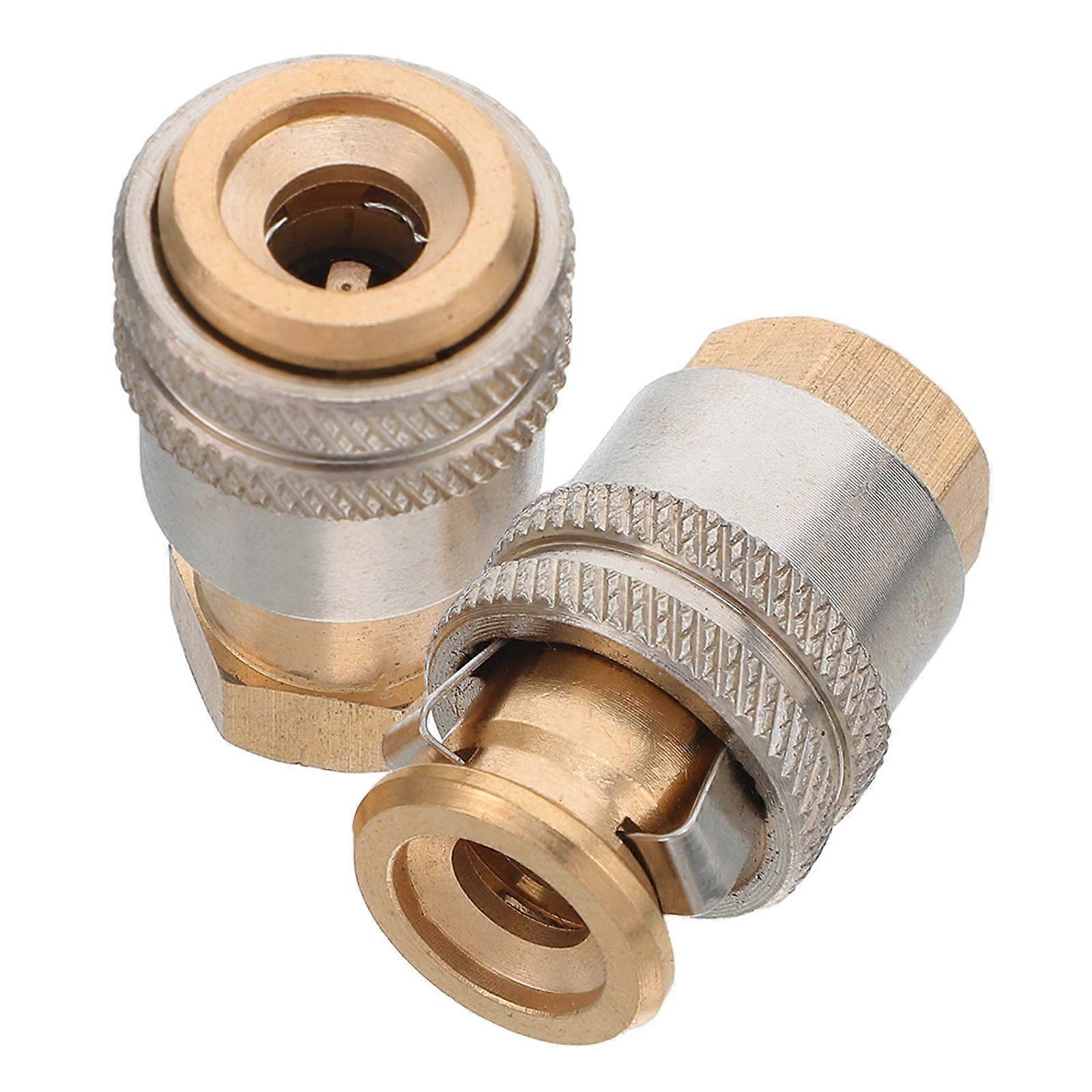 Tire Air Chuck Set: Durable Brass Quick Release Locking Adapter for 1/4" Inflator Nozzle – Fit for Car & Motorcycle Tires