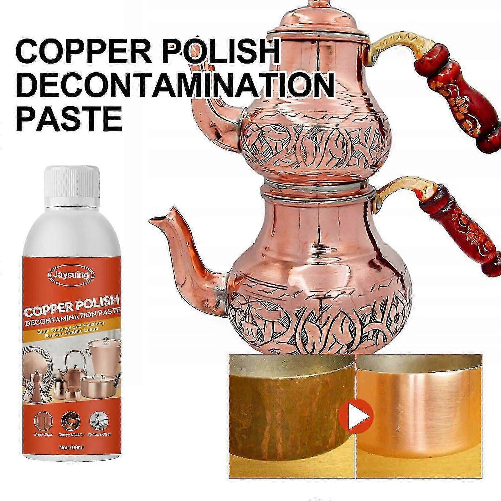 Copper Cleaner, Copper Pot Copper Ware Deoxidized Brass Red Copper Rust Removal Bright Cleaner