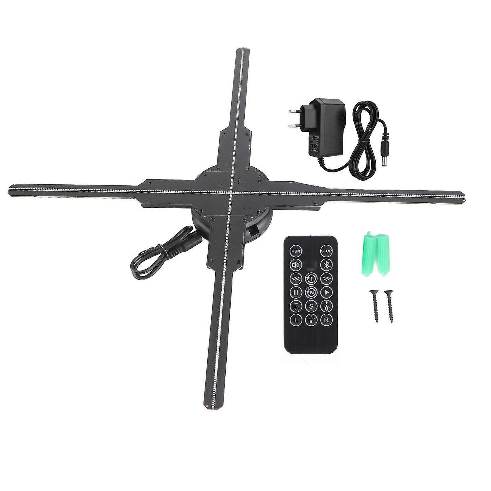 3D Hologram Fan 45cm 4 Blades 3D Holographic Projector Video Advertising Display Fan with 512LED 8GB Memory Card for Party Bar