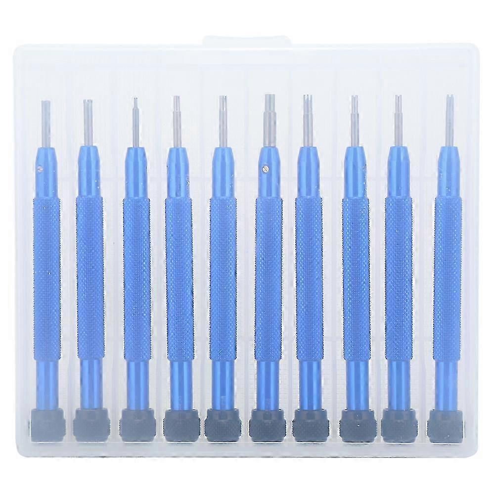 10Pcs Professional Watch Screwdriver Set with Storage Box