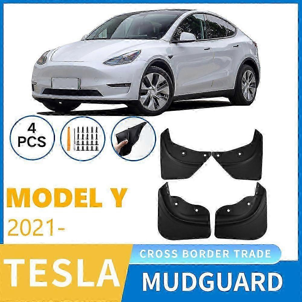 Applicable To 21 Tesla Model Y Car Tire Fender Front And Back Wheels Splasher Modified Soft Rubber Shield