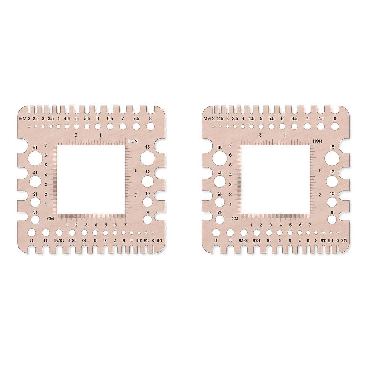 Knitting Needle Gauge Ruler Crochet Hooks Ruler D