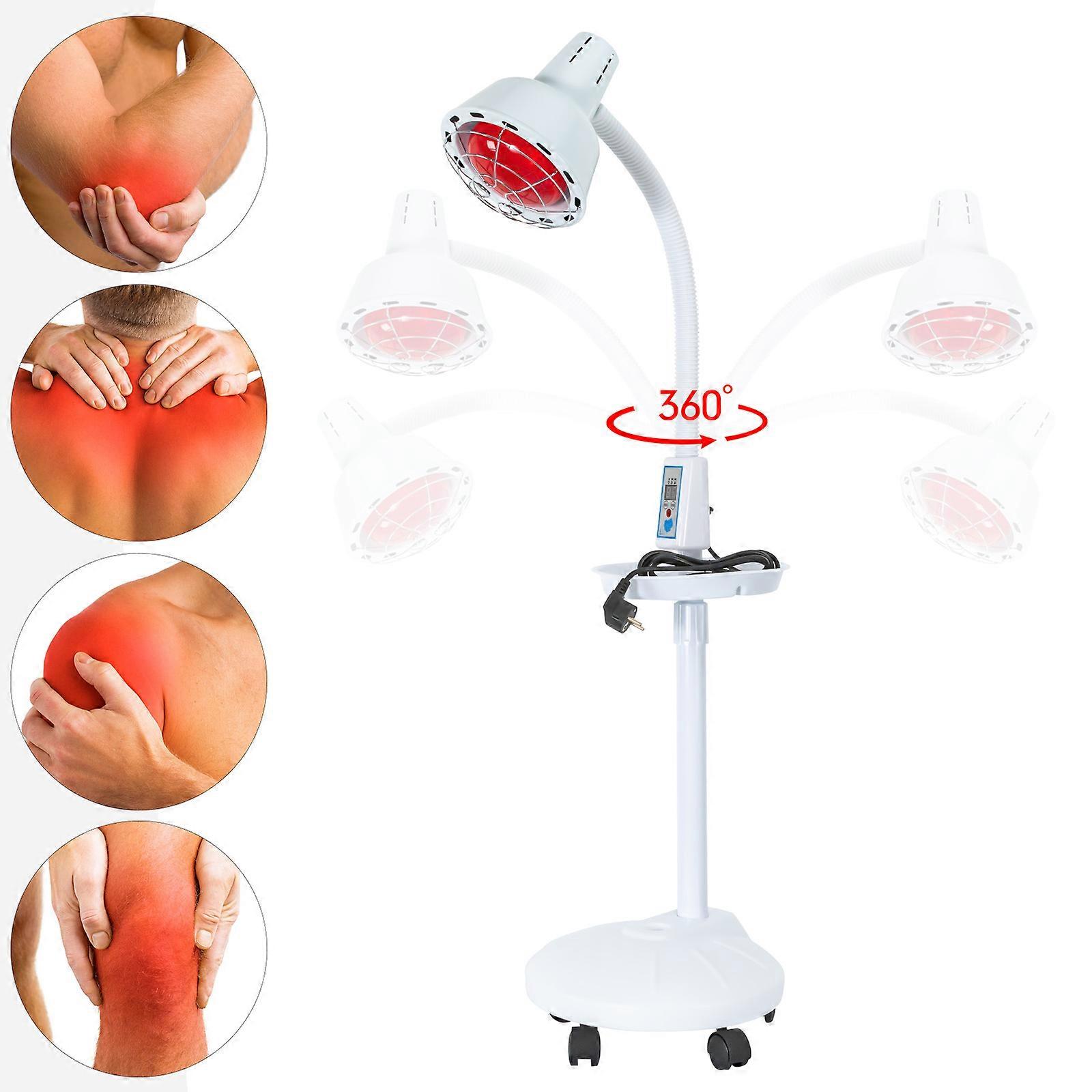 Lampada riscaldante a raggi infrarossi autoportante da 275 W, 10 livelli di temperatura (da 8 °C a 70 °C) Funzione di temporizzazione di 5-60 minuti, per alleviare i dolori muscolari e articolari