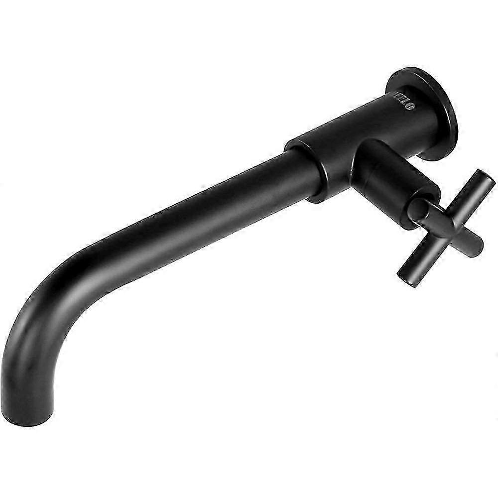 Wall-Mounted Single Cold Water Faucet for Mop Pool with Lengthened Design to Prevent Splashing, Perfect for Bathroom Use