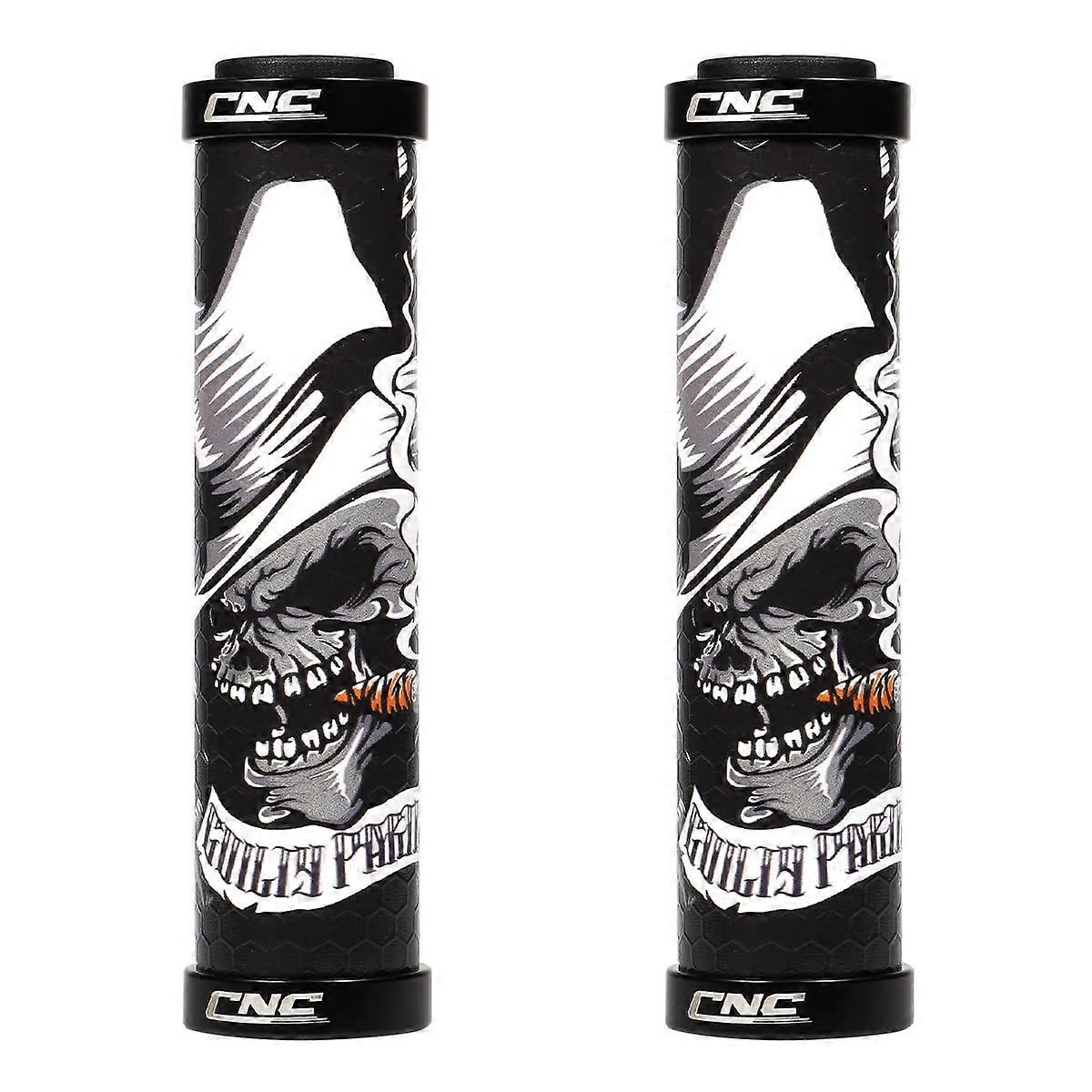 CNC Silicone MTB Grips, Gel Bicycle Grips for Mountain Bike/BMX, White HD, Durable Non-Slip Design
