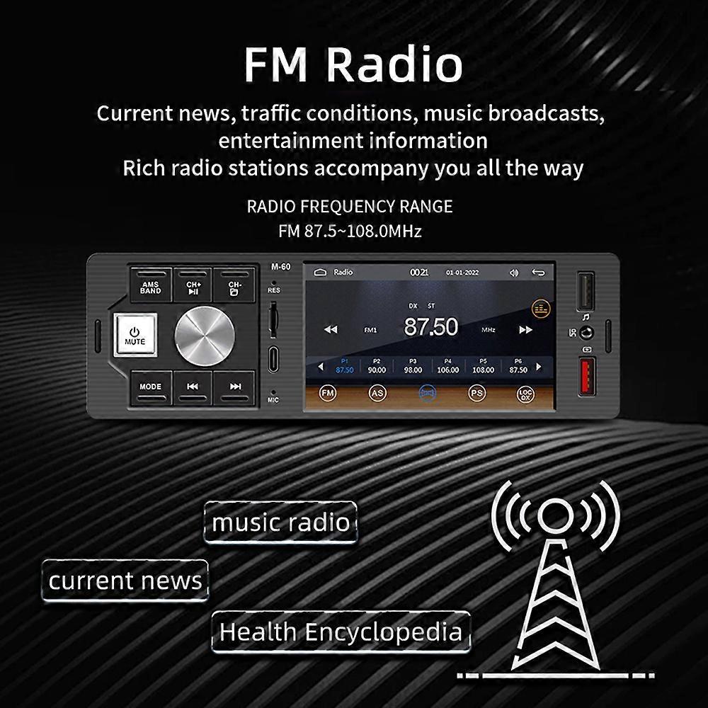 10.1 inch rotating screen single-dock MP5 wireless carplay car GPS navigation HD rear view MP5 player YT-9930 (2G+64G)