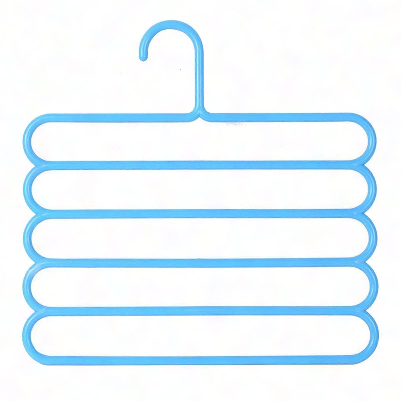 Non-Slip 5-Tier Space Saving Hangers for Closet - Sturdy Hooks for Organizing Clothes