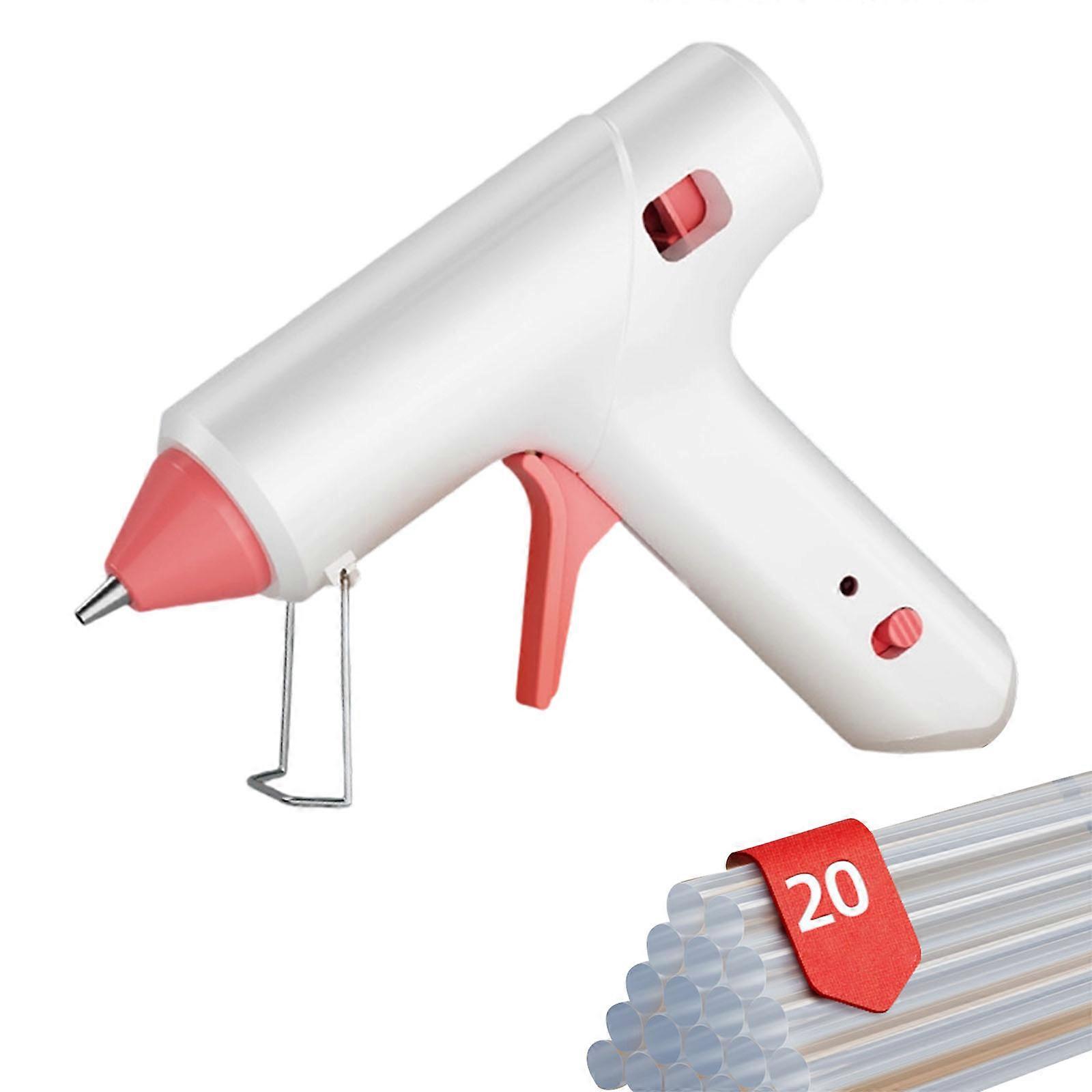 Professional Mini Hot Glues Guns Set with Sticks Fast Preheating Ergonomic Grip Silicone Texture Suitable for Projects  Pink