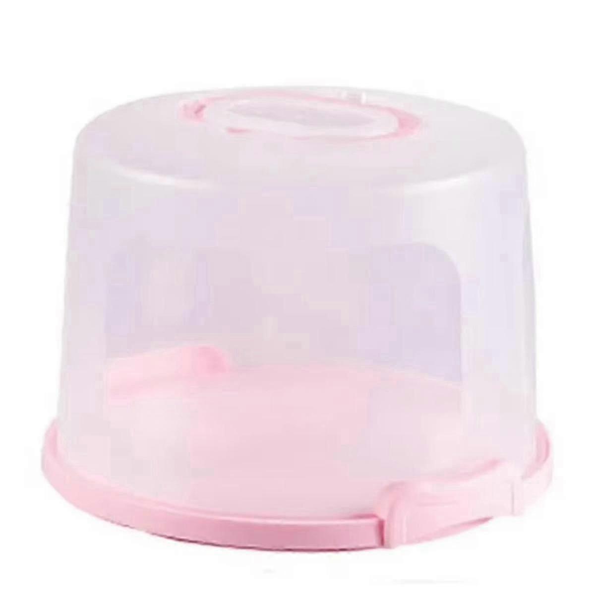Practical Round Cake Carrier Dust Proof Plastic Pastry Storage Box Dessert Container