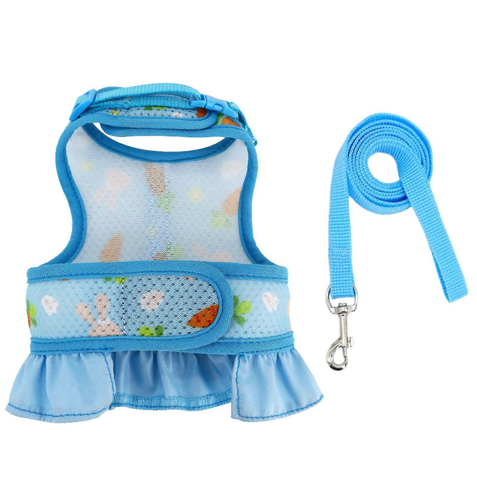Adjustable rabbit harness with elastic leash for rabbits, easy control, rabbit harness, leash, rabbit Ref: 4525