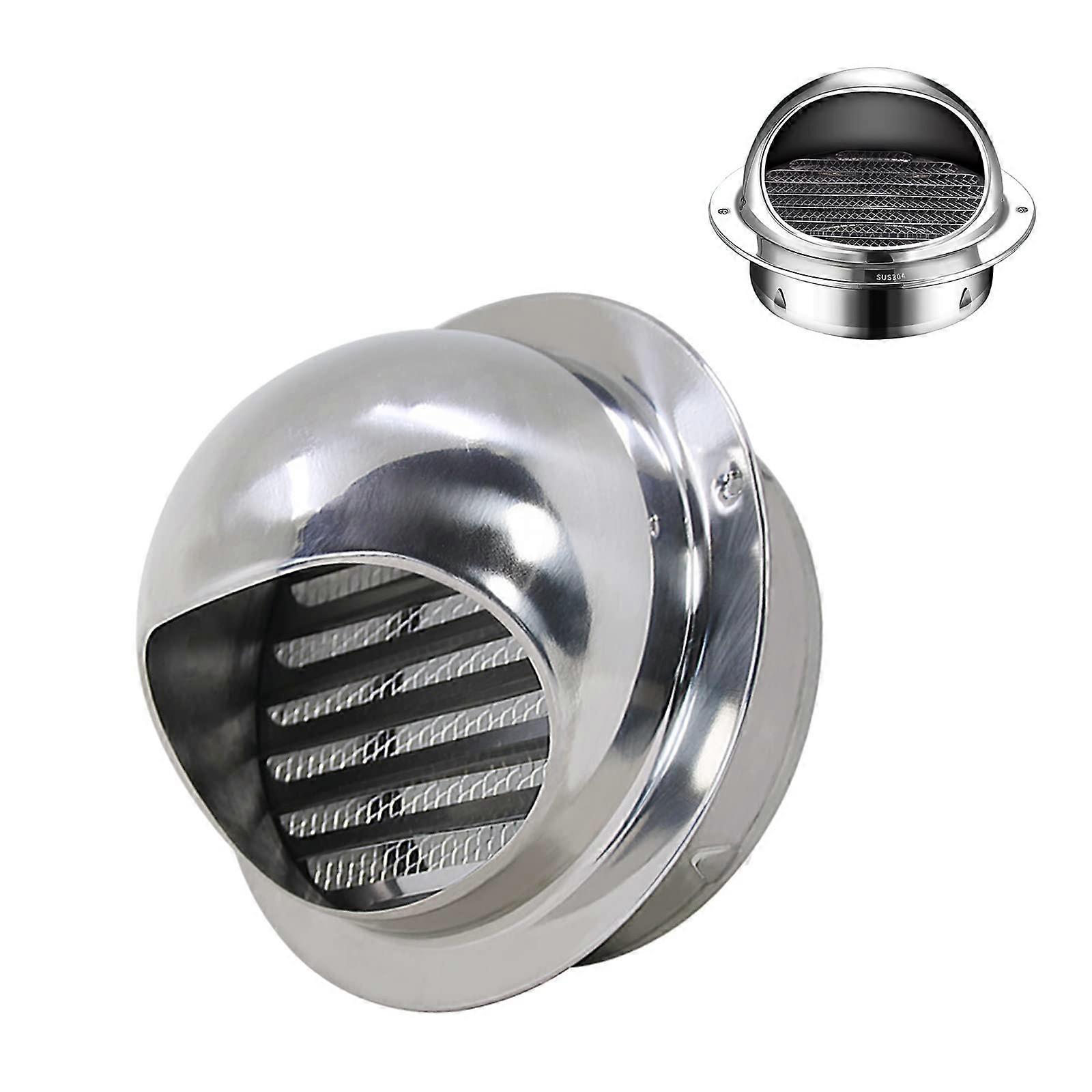 Vent Cover 4.3 Inch 110mm External Exhaust Grille with Integrated Screen Mesh Cap, Weatherproof Design to Prevent Pipe Clogging