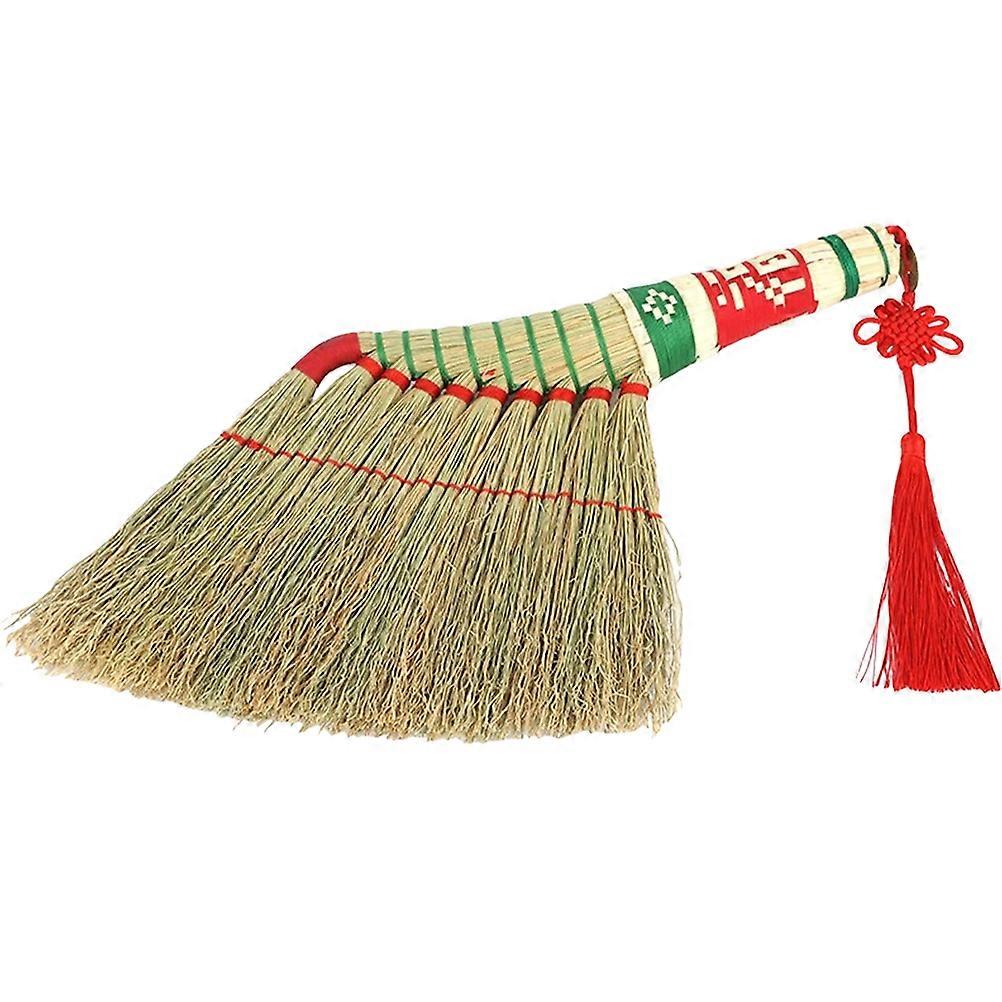 Ergonomic Handle Woven Broom for Home and Restaurant Cleaning – Durable Manual Broom with Soft Material, Safe for Surfaces, Assorted Colors