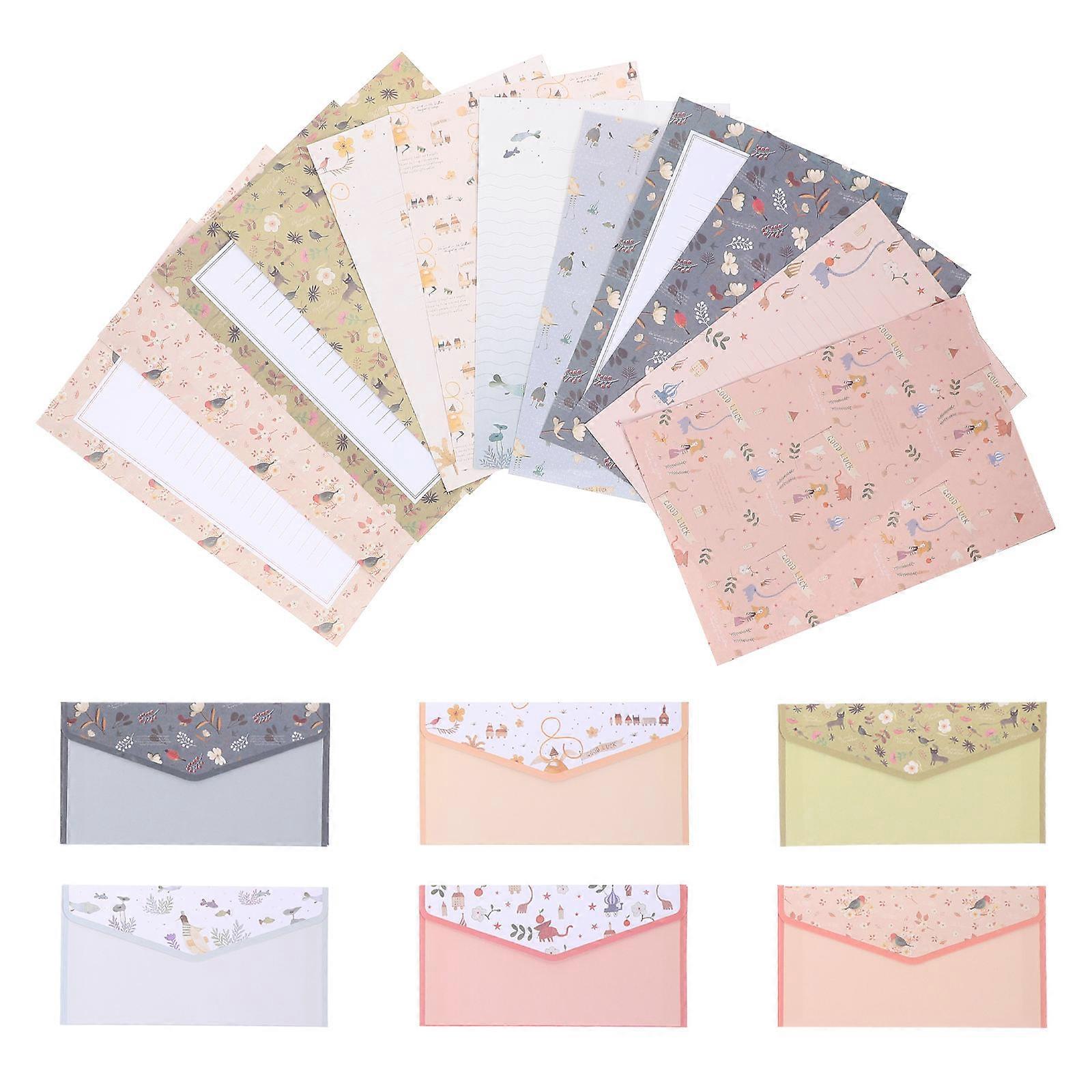 Letter Writing Stationery Paper Envelopes Set Correspondence High-End Paper Recording 1Set